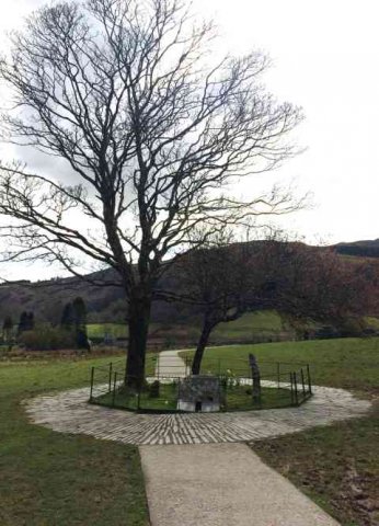 The site of Gelert's Grave in Beddgelert, Snowdonia in N.Wales.